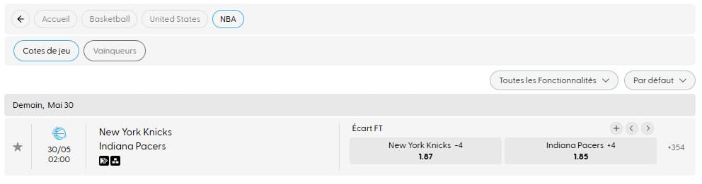 Evolve Casino NBA paris sportifs