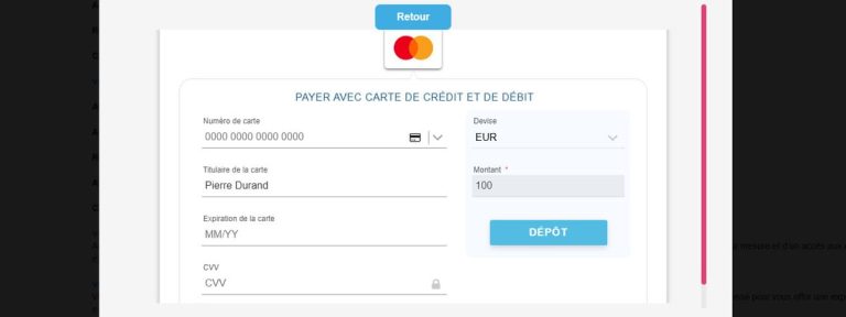 Evolve Casino paiement